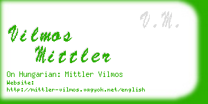 vilmos mittler business card
